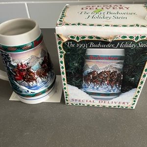 1993 Budweiser Holiday Stein, Beer Mug NEW